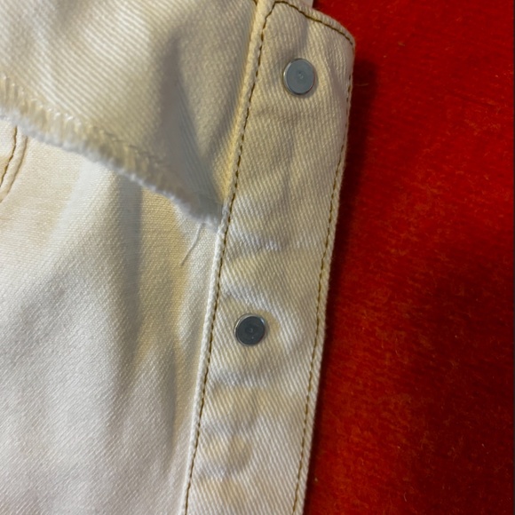 Milk It boho off white frayed cropped 100% cotton denim vest NWT - Picture 9 of 13